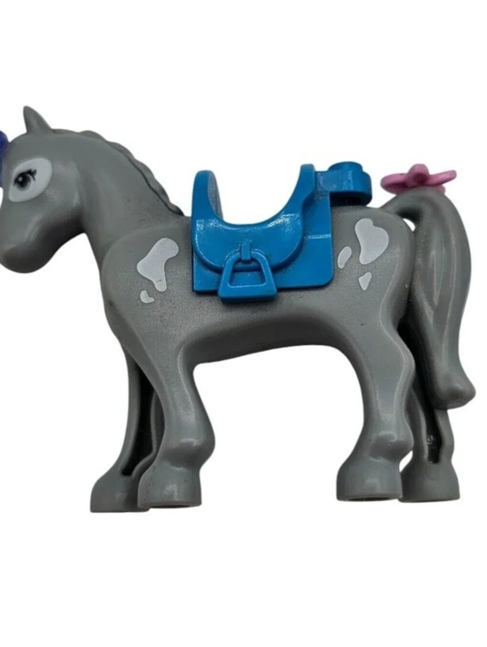 LEGO FRIENDS HORSE Gray Speckled with Blue Saddle